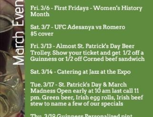 March 2020 Events at EJ’s Pub